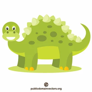 Green dinosaur cartoon clip art