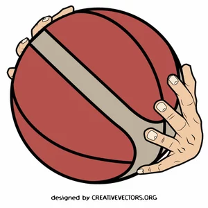 Basketball ball in hands