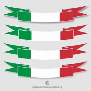 Italian flag banners