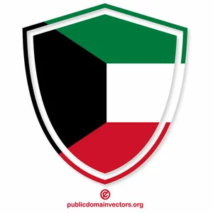 Kuwait flag national crest