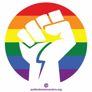 LGBT symbol fist silhouette