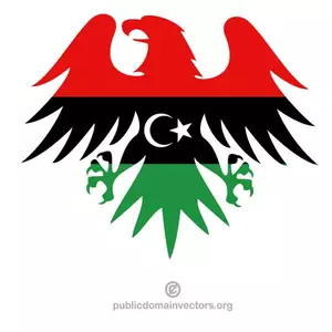 Libyan flag in eagle shape