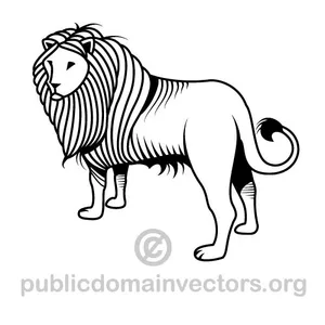 Vector image of a lion