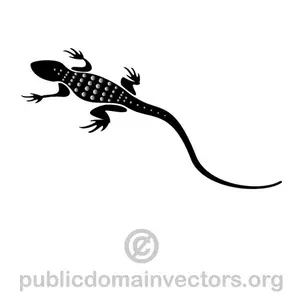 Black lizard vector image