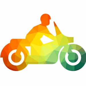 Motorbike color silhouette