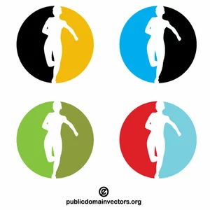 Running competition logo concept