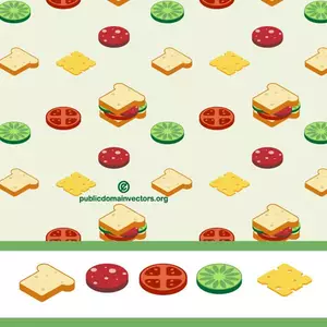Seamless pattern with food images
