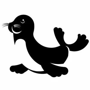 Seal silhouette clip art