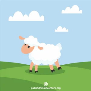 Sheep cartoon clip art