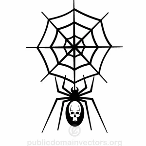 Spider net vector clip art