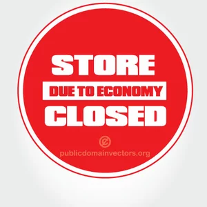 Store closed vector sign