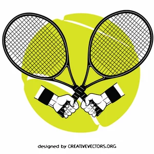 Tennis rackets logo concept