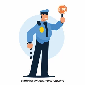 Traffic control police officer