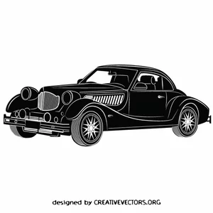 Vintage vehicle silhouette