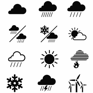Meteorology vector icons pack 2