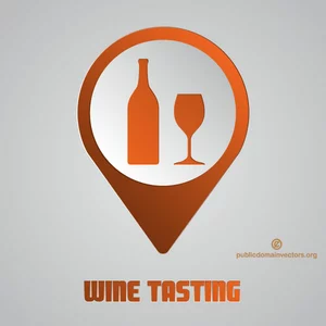 Wine tasting vector symbol