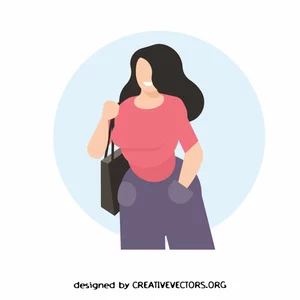 Woman with a fashionable bag